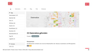 DB Systel GmbH | Thomas Tursics | Pareto | 29.05.2021 | https://data.deutschebahn.com/ 32
 