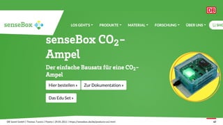 DB Systel GmbH | Thomas Tursics | Pareto | 29.05.2021 | https://sensebox.de/de/products-co2.html 47
 