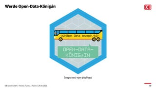 Werde Open-Data-König:in
DB Systel GmbH | Thomas Tursics | Pareto | 29.05.2021 49
Inspiriert von @joliyea
 