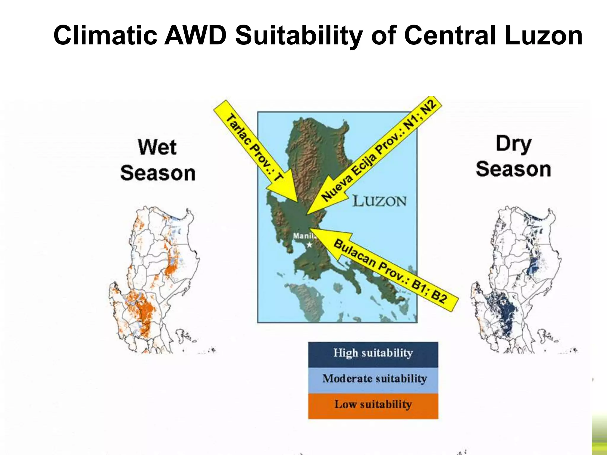 Climatic AWD Suitability of Central Luzon 
 