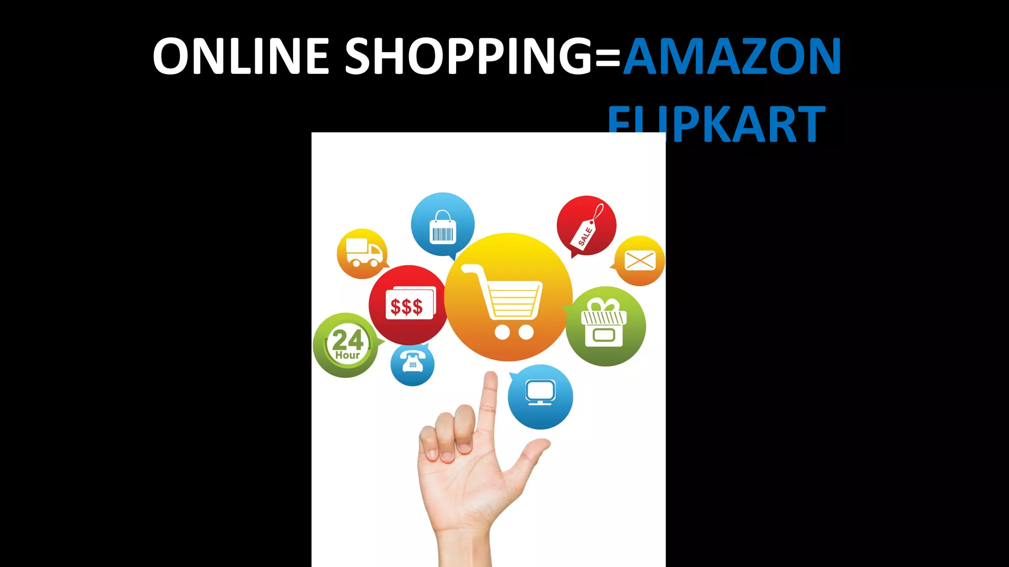 ONLINE SHOPPING=AMAZON
FLIPKART
 