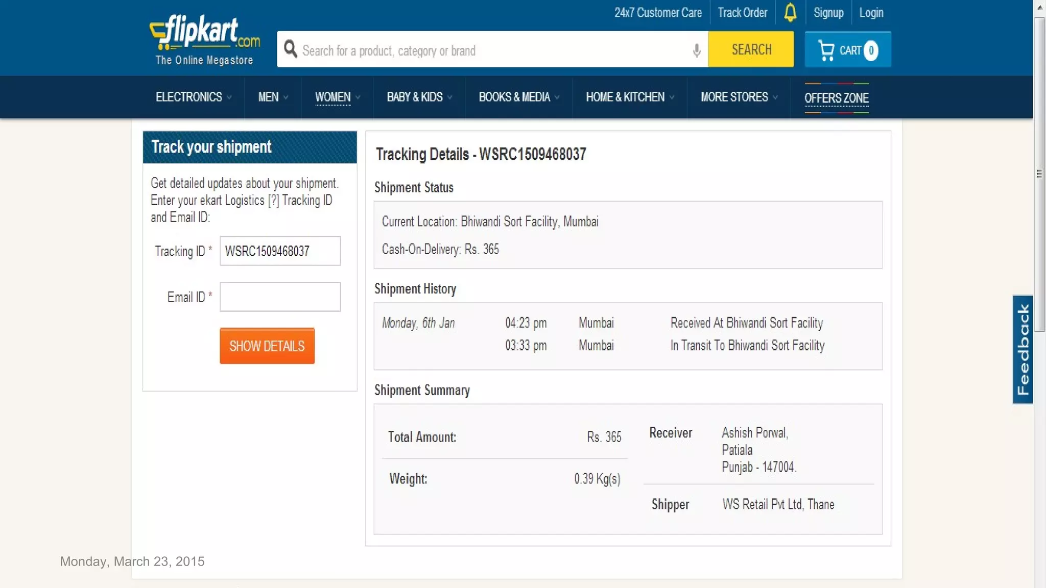 Monday, March 23, 2015
 