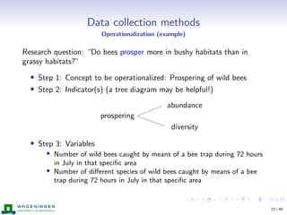 WASS TtP Day 2 Operationalization for research | PDF