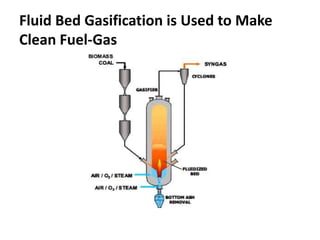 Fluid Bed Gasification is Used to Make
Clean Fuel-Gas
 