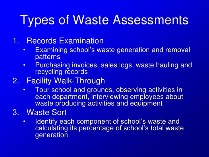 Waste Assessment