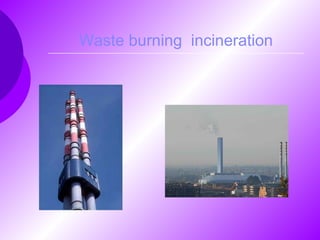 Waste burning  incineration 
