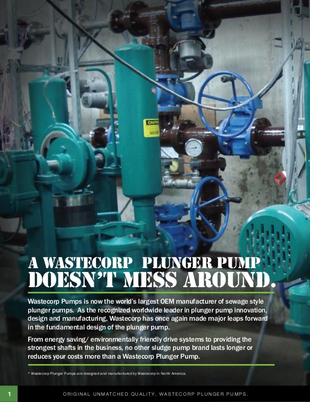 Wastecorp plunger pumps