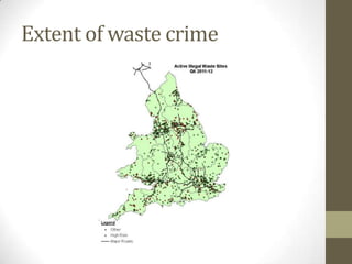 Extent of waste crime
 