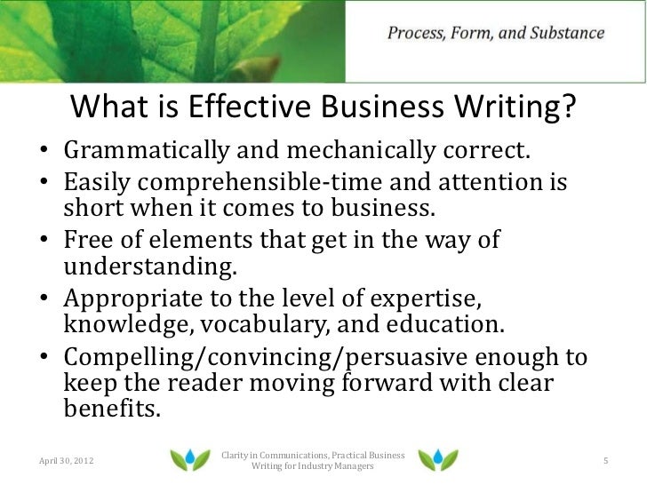 what is business writing