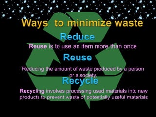 Non-degradable wastesBiodegradable WastesBiodegradable waste is a type of waste, typically originating from plant or animal sources, which may be broken down by other living organismsFruit or vegetable residueUsed up paperEtc……LeatherFood wastes