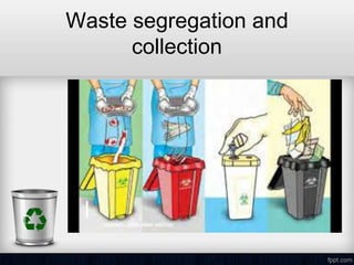 Waste segregation and
collection
 