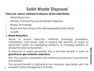 Waste management : Reduce, Reuse and Recycle of waste | PPTX
