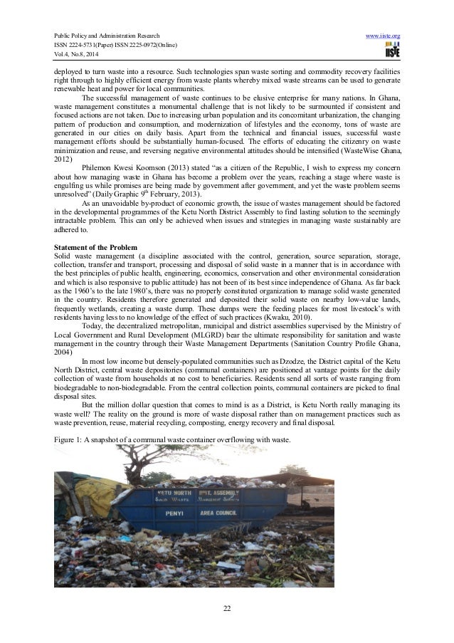 research proposal on waste management in ghana