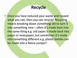 Waste management and the 3 r’sconcept