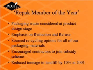 Repak Material Waste Management A Packaging Perspective | PPT