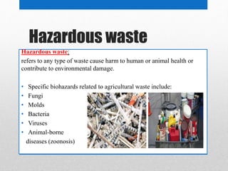 Waste management at agricultural sector | PPTX