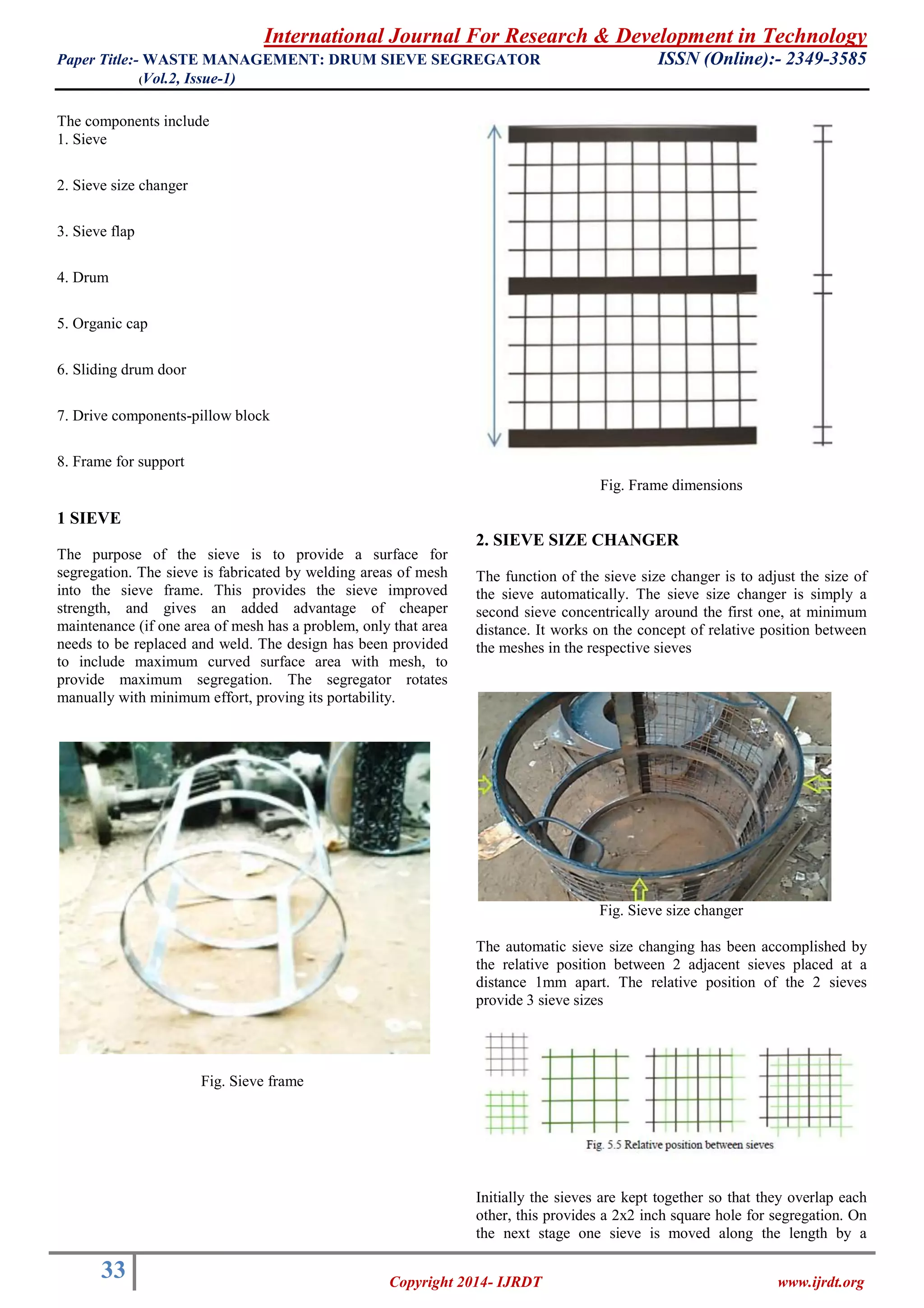 Waste management drum sieve segregator | PDF