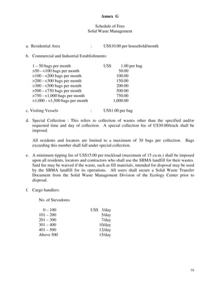 Waste management guidelines