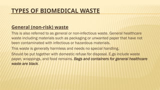 Non Infectious Waste Examples WASTE MANAGEMENT IN THE LAB-Personal.pptx