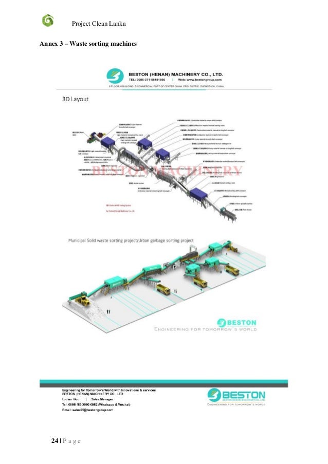 Waste management project proposal for sri lanka