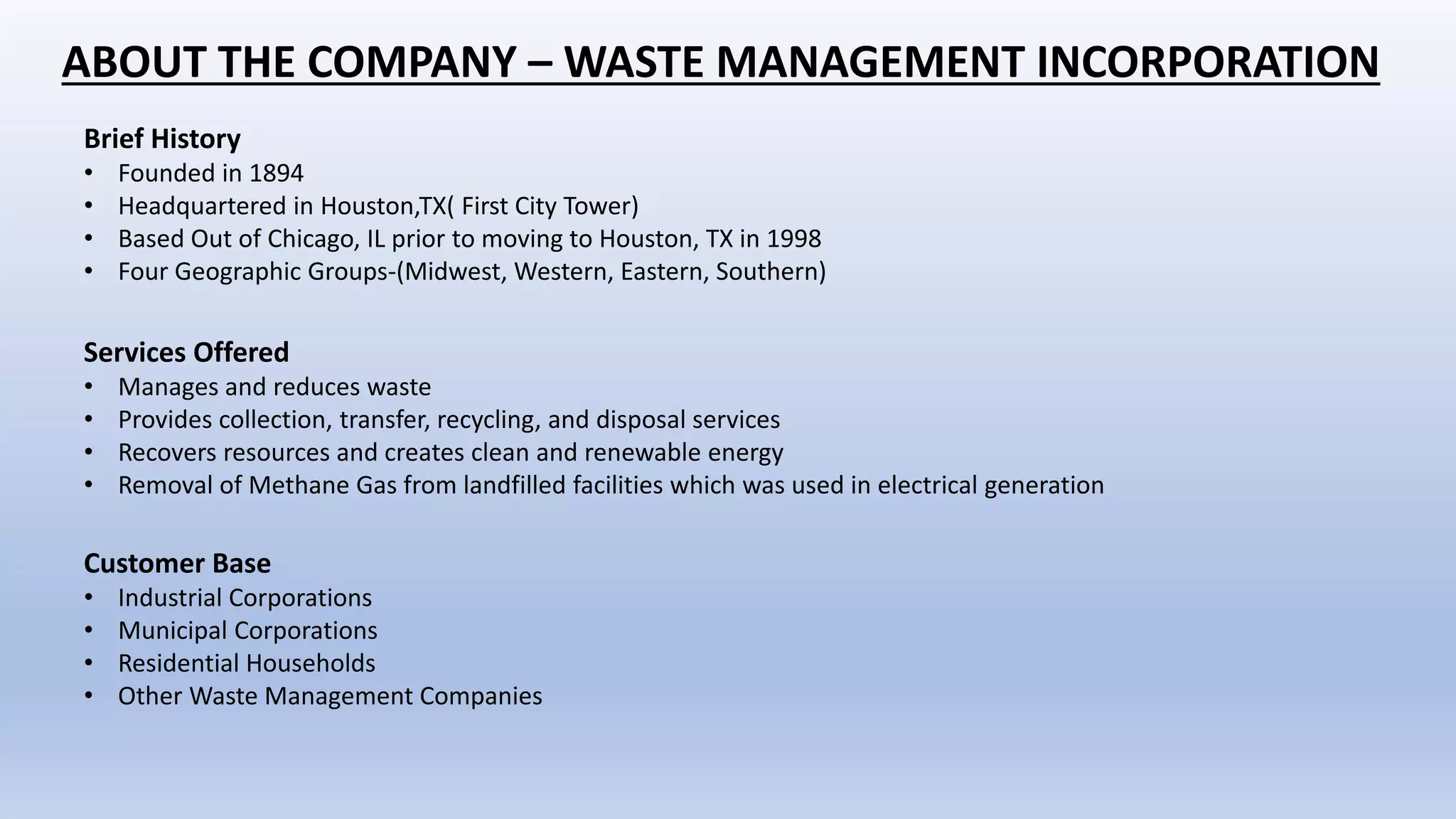 Accounting Scandal Waste management Inc PPT