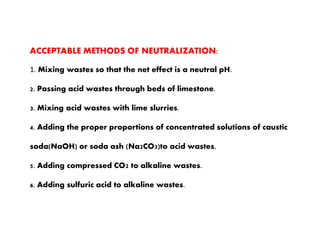 Limestone Neutralization Waste management system | PPTX
