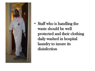 Bio-hazardous wastes containers in rooms, wards, laboratories, ICU, OT areas