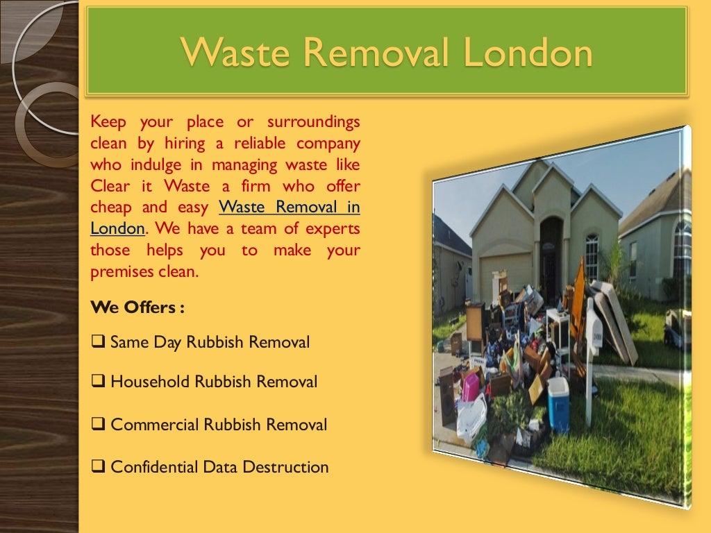 Waste Removal And Clearance Services In London