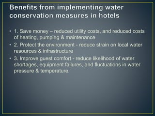 Waste water and energy management in hotels & resorts | PPTX