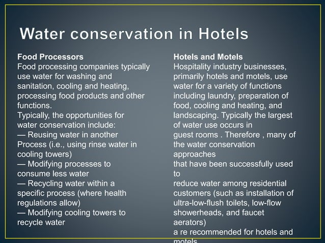 Waste water and energy management in hotels & resorts | PPTX