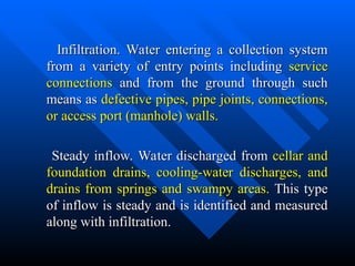 Inflow Infiltration Collection System Wastewater Engineeringgggggggggggggg.ppt