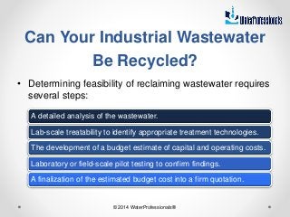 Wastewater Reclaim, Recycling, and Reuse