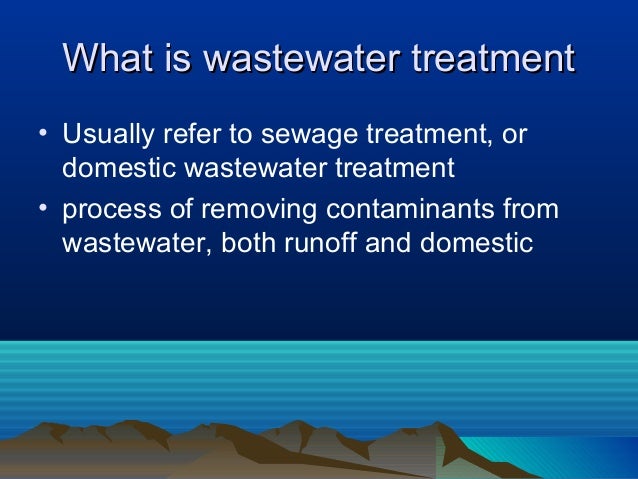 Wastewater Treatment