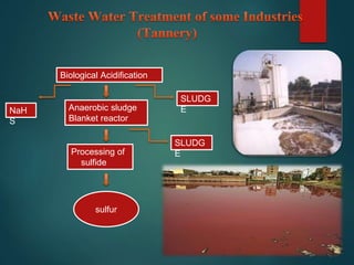 Biological Acidification
Anaerobic sludge
Blanket reactor
Processing of
sulfide
sulfur
SLUDG
E
SLUDG
E
NaH
S
 
