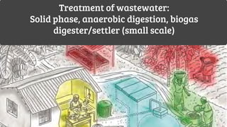 Treatment of wastewater:
Solid phase, anaerobic digestion, biogas
digester/settler (small scale)
1
 