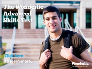 Programmer Wonderlic Wonderlic Advanced Skills Test for Educators | PDF