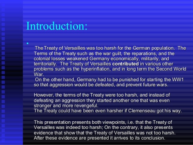 Was the treaty of versailles fair essay