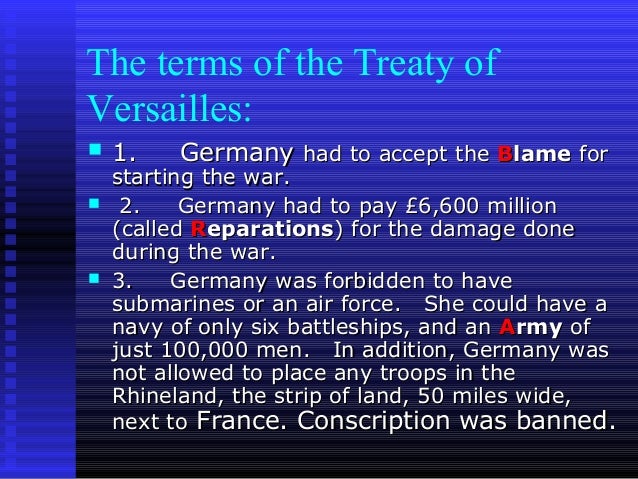 Hitler and the treaty of versailles essay