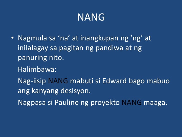 Wastong Gamit Ng Salita Nang At Ng Rin At Din Youtube - Mobile Legends