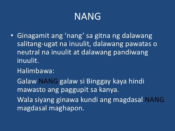 Wastong gamit ng mga salita