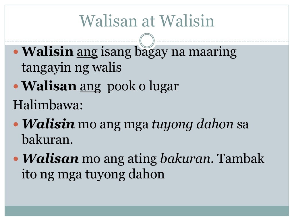 Wastong Gamit Ng Mga Salita Wastong gamit ng salita