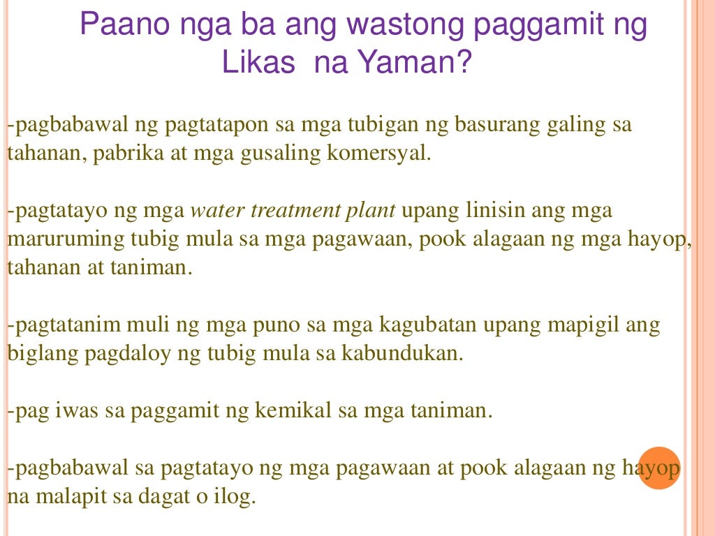 Wastong paggamit ng likas na yaman