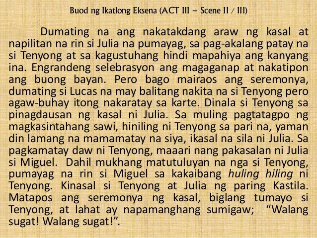 Walang Sugat Summary Ni Severino Reyes