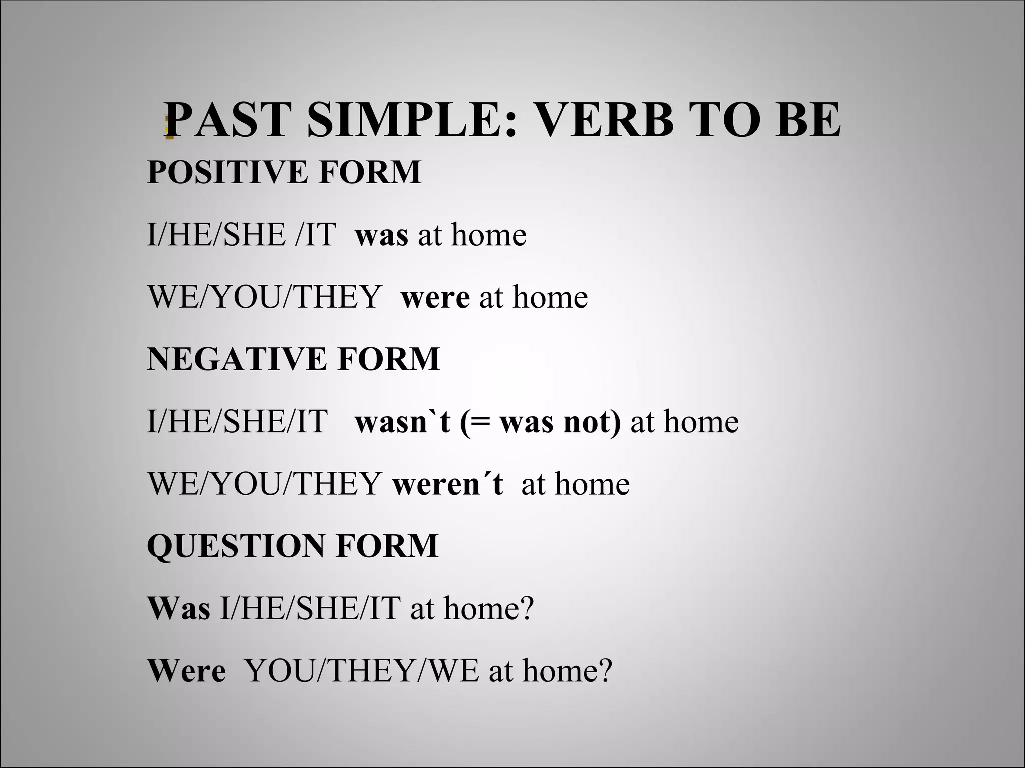 Was, Were(Past Simple) | PPT