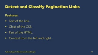 Python Packages for Web Data Extraction and Analysis | PPT