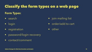 Python Packages for Web Data Extraction and Analysis | PPT