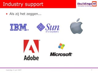 Industry support Als zij het zeggen... 