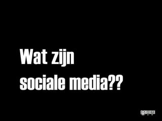 Wat zijn  sociale media?? 