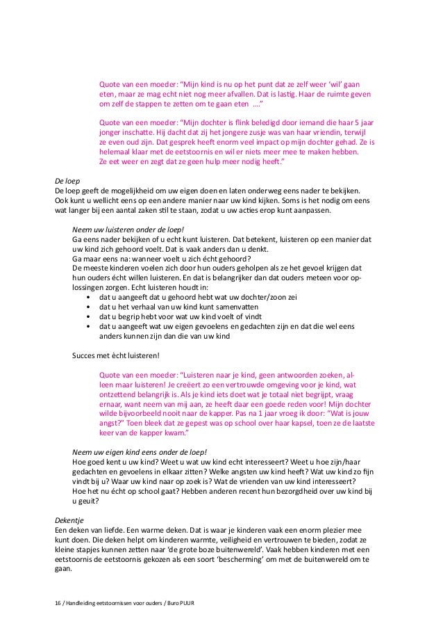 Wat Als Mijn Kind Een Eetstoornis Heeft Folder Voor Ouders Door Oud