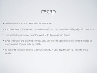 Single Notification 
NotificationCompat.Builder notificationBuilder = 
new NotificationCompat.Builder(this) 
.setSmallIcon(R.drawable.ic_event) 
.setLargeIcon(BitmapFactory.decodeResource( 
getResources(), R.drawable.notif_background)) 
.setContentTitle(eventTitle) 
.setContentText(eventLocation) 
.setContentIntent(viewPendingIntent) 
.addAction(R.drawable.ic_reply, 
getString(R.string.map), replyPendingIntent) 
.setStyle(bigStyle); 
 